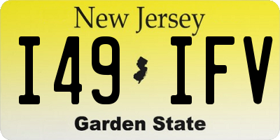 NJ license plate I49IFV