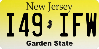 NJ license plate I49IFW