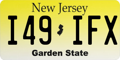 NJ license plate I49IFX