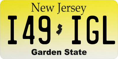 NJ license plate I49IGL