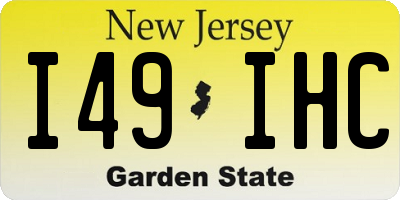 NJ license plate I49IHC