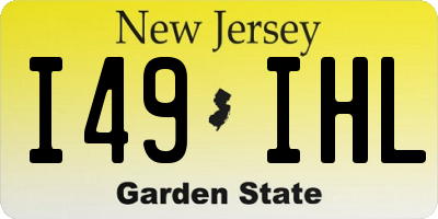 NJ license plate I49IHL