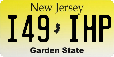 NJ license plate I49IHP