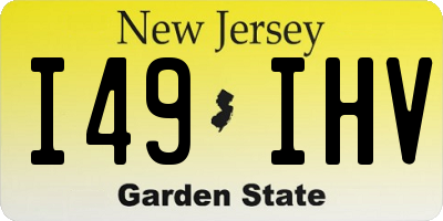 NJ license plate I49IHV