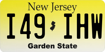 NJ license plate I49IHW