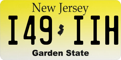 NJ license plate I49IIH