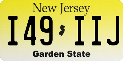 NJ license plate I49IIJ