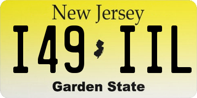 NJ license plate I49IIL