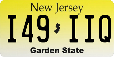 NJ license plate I49IIQ