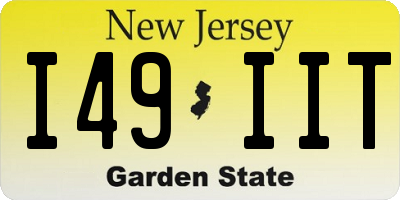 NJ license plate I49IIT