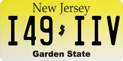 NJ license plate I49IIV