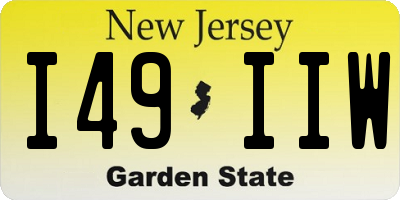 NJ license plate I49IIW