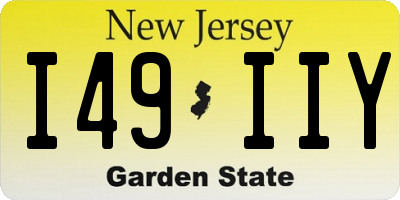 NJ license plate I49IIY