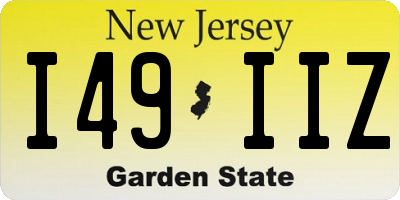 NJ license plate I49IIZ