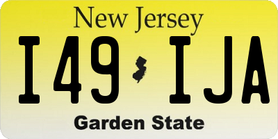NJ license plate I49IJA