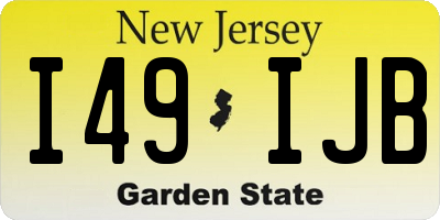 NJ license plate I49IJB