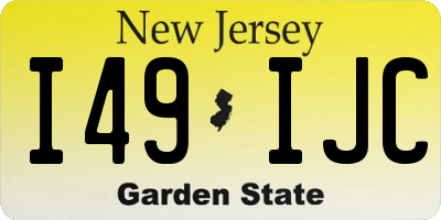 NJ license plate I49IJC