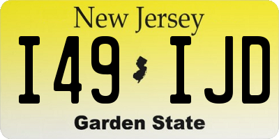 NJ license plate I49IJD