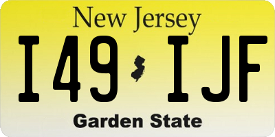 NJ license plate I49IJF