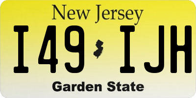 NJ license plate I49IJH