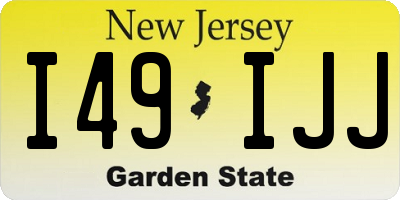 NJ license plate I49IJJ