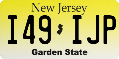NJ license plate I49IJP