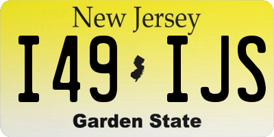 NJ license plate I49IJS