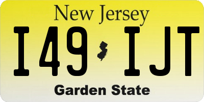 NJ license plate I49IJT