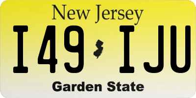 NJ license plate I49IJU