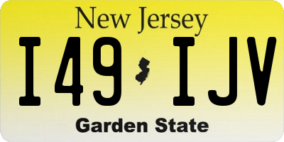 NJ license plate I49IJV