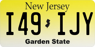 NJ license plate I49IJY