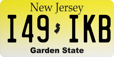 NJ license plate I49IKB