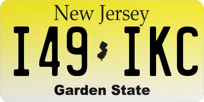 NJ license plate I49IKC