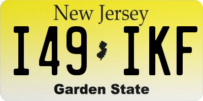 NJ license plate I49IKF