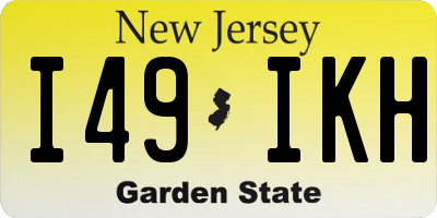 NJ license plate I49IKH