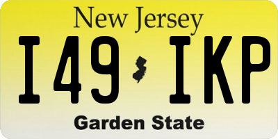 NJ license plate I49IKP