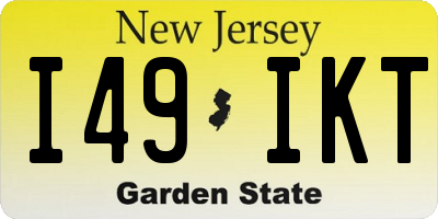 NJ license plate I49IKT