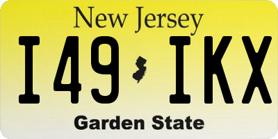 NJ license plate I49IKX