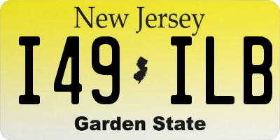 NJ license plate I49ILB