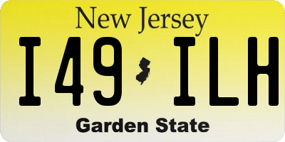 NJ license plate I49ILH