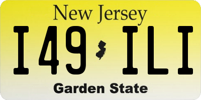 NJ license plate I49ILI