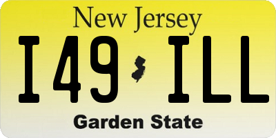 NJ license plate I49ILL