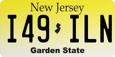 NJ license plate I49ILN