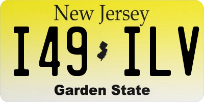 NJ license plate I49ILV