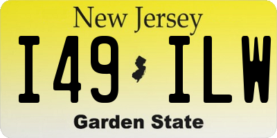 NJ license plate I49ILW
