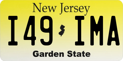 NJ license plate I49IMA