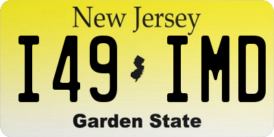 NJ license plate I49IMD