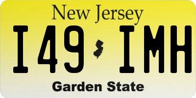 NJ license plate I49IMH