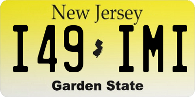 NJ license plate I49IMI