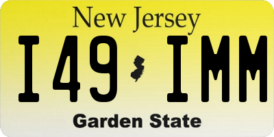 NJ license plate I49IMM